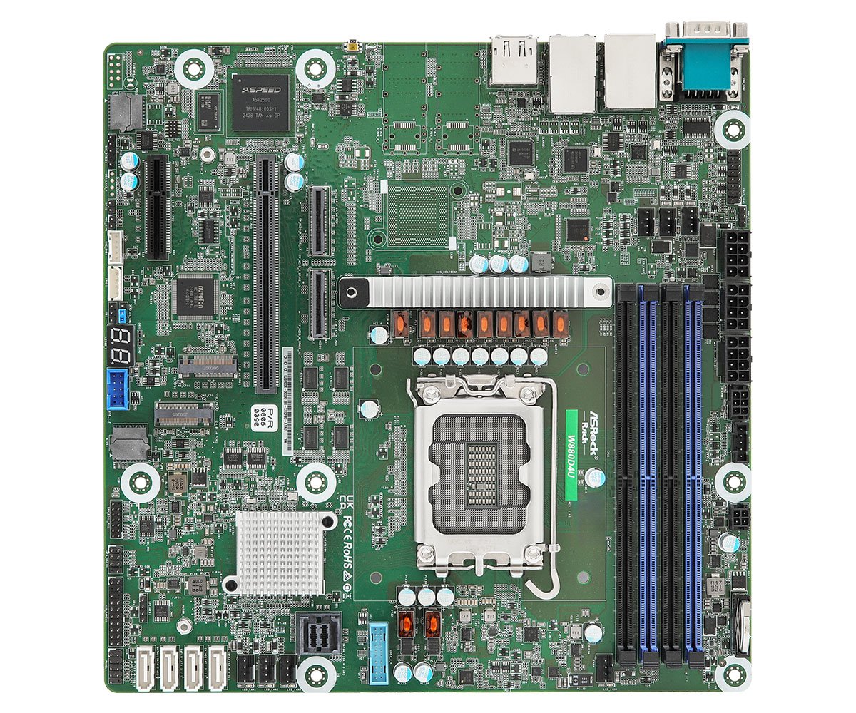 EAN 4711430525006 - Asrock W880D4U placa base Intel W880 LGA 1851 (Socket V1) micro ATX imagen 1