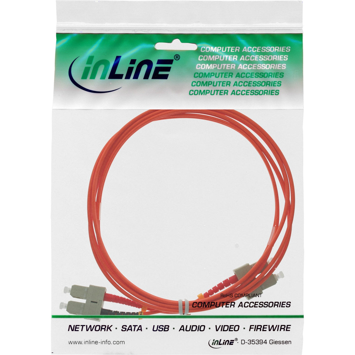 Cable Duplex De Fibra Óptica Inline Sc/Sc 50/125?M Om2 0.5m