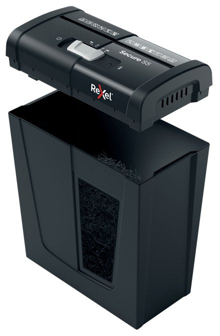 Rexel Destructora Secure S5 Corte Tiras 6mm Hasta 5h Negro