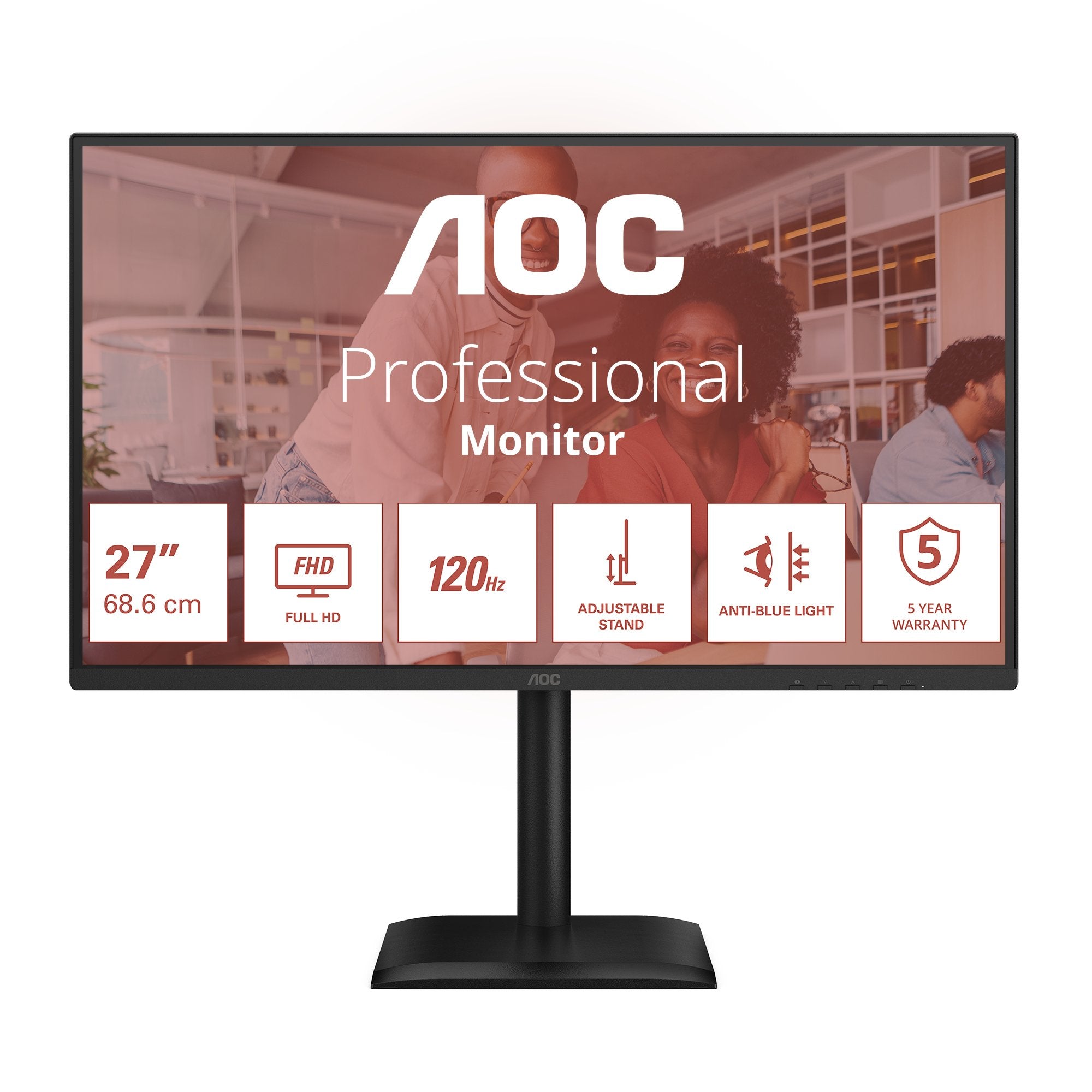 EAN 4038986182805 - AOC 27E4CV pantalla para PC 68,6 cm (27") 1920 x 1080 Pixeles Full HD LED Negro imagen 1