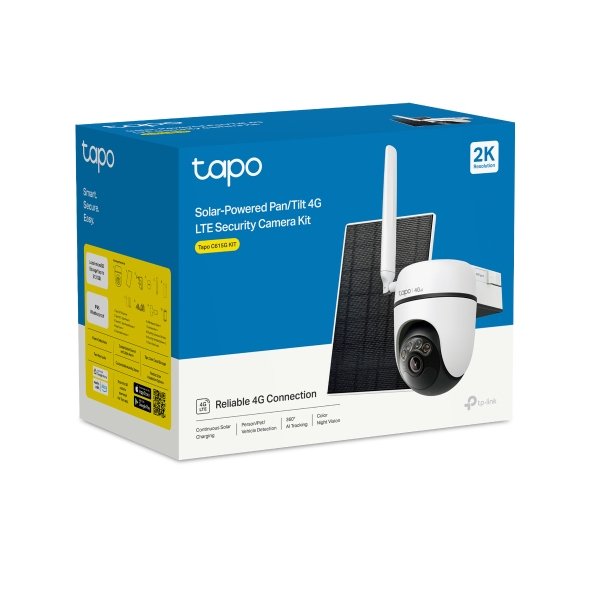 Cámara De Videovigilancia Tp-Link Tapo C615g Kit Visión Nocturna Control Desde App Incluye Panel Solar