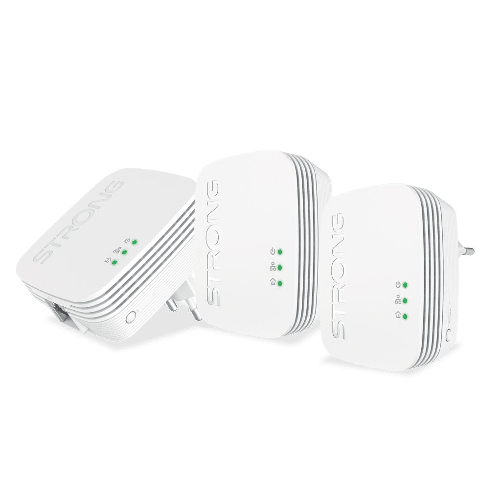 Strong Powerline 600 Triple Pack Mini 600 Mbit/S Ethernet Blanco 3 Pieza(S)