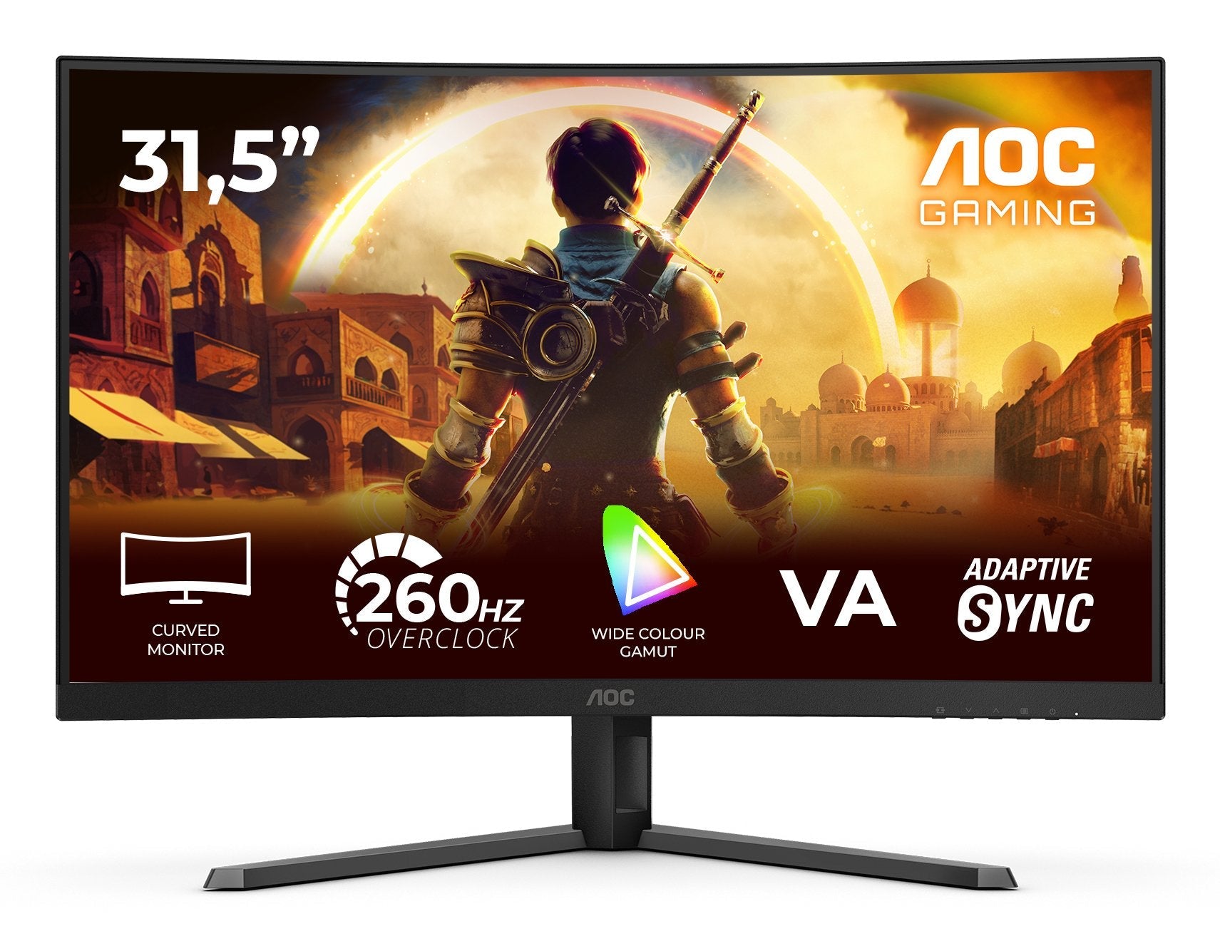 Aoc C32g42ze 31.5" Fhd Va 260hz Oc 4ms 300cd M2 Hdmi 2.0 Dp
