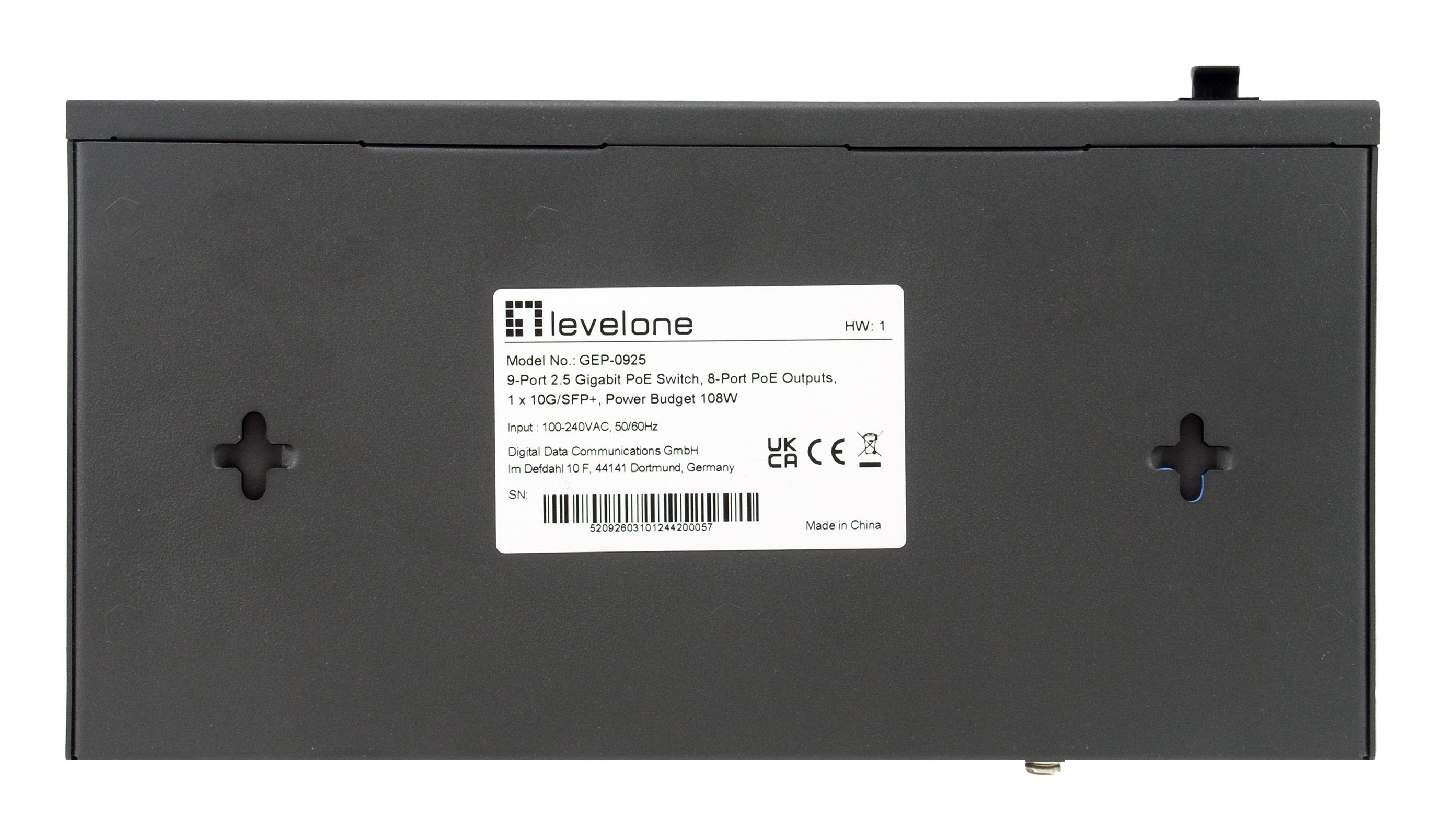 Levelone Switch 9x Ge Gep-0925 2.5gbe 108w 8xpoe+ Sw