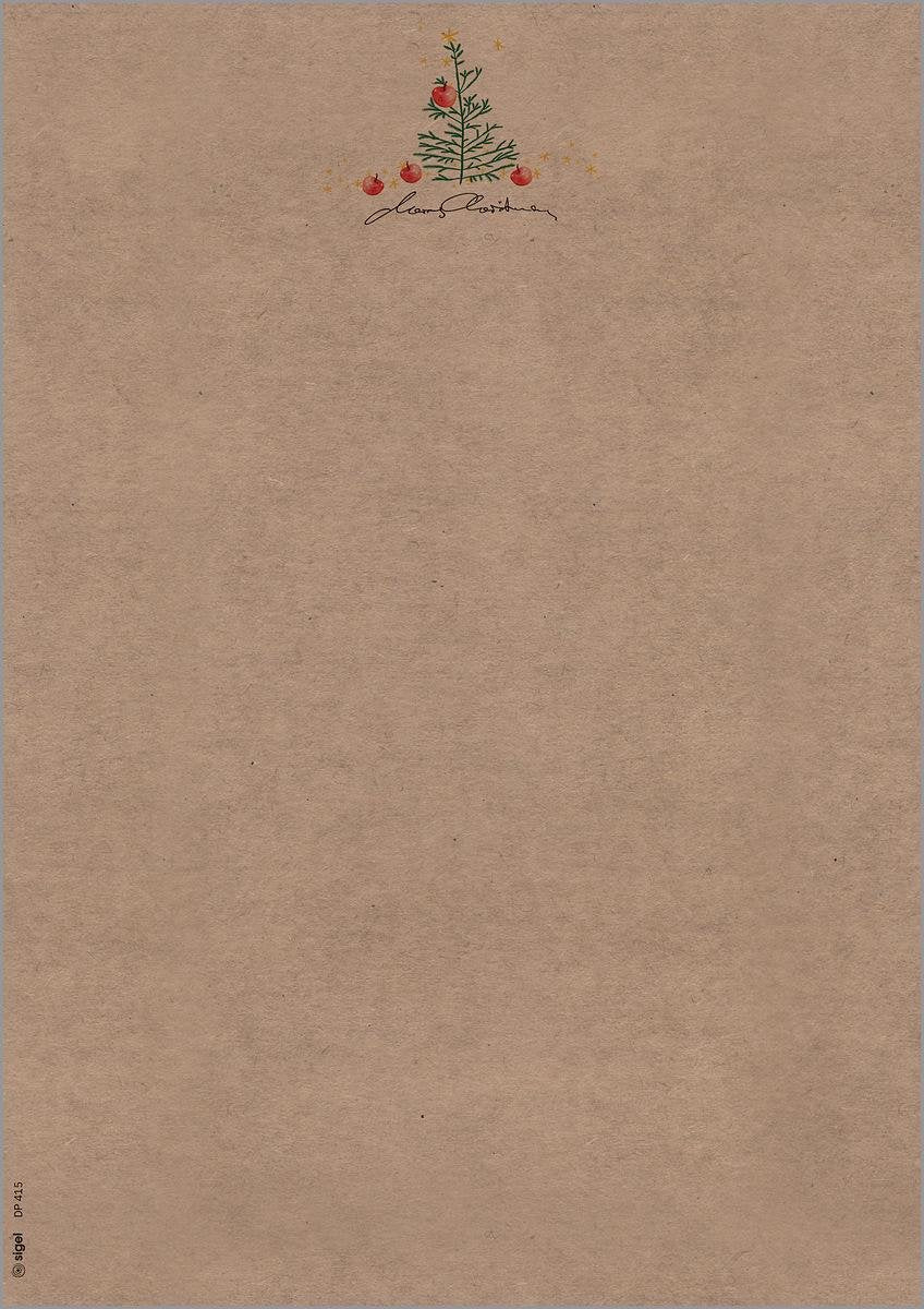Sigel Weihnachtsbriefpapier Din A4 100 G M²