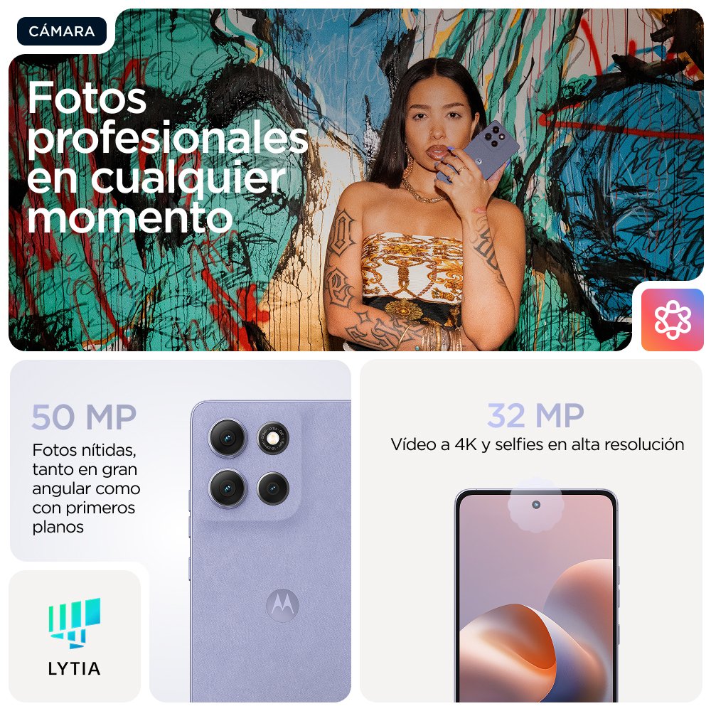EAN 840023297472 - Motorola moto g86 power 5G 16,9 cm (6.67") SIM doble Android 15 USB Tipo C 8 GB 512 GB 6720 mAh Lila imagen 19