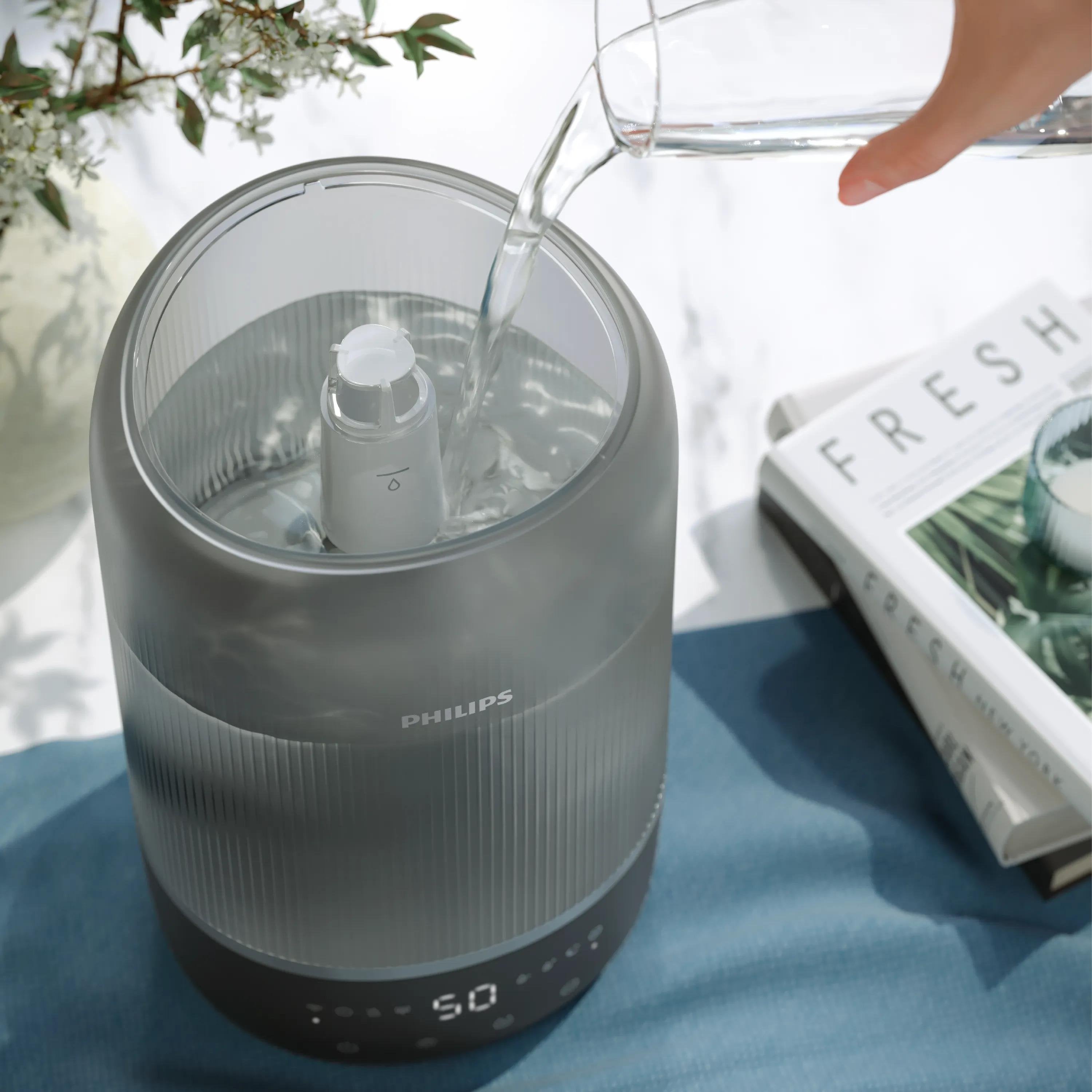 Philips Hu1510 03 Humidifier Series 1000 Up To 41m2, 3 Settings, Grey