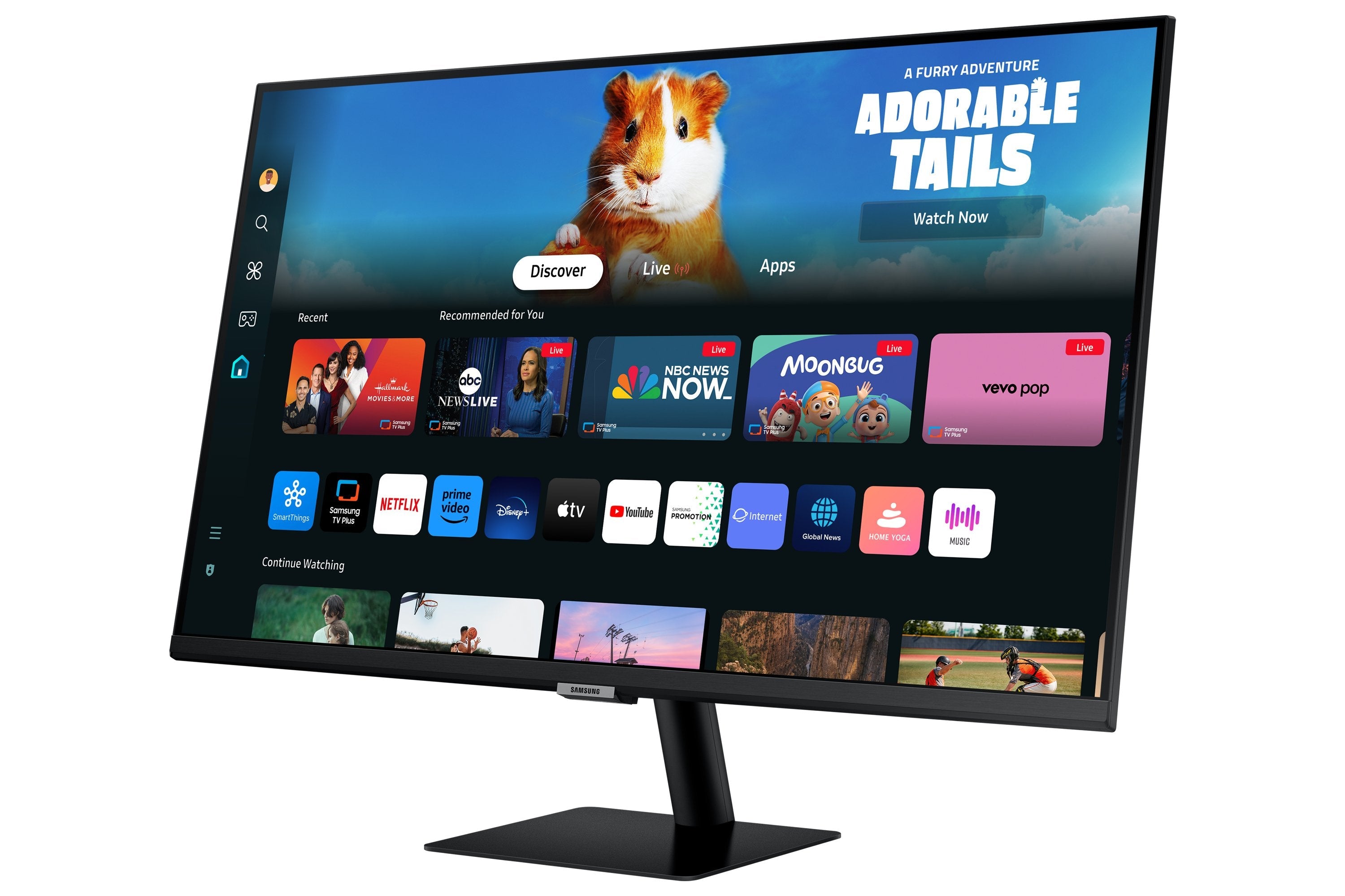Monitor Smart Samsung M5 S27dm502eu 27' Full Hd Multimedia Smart Tv Negro