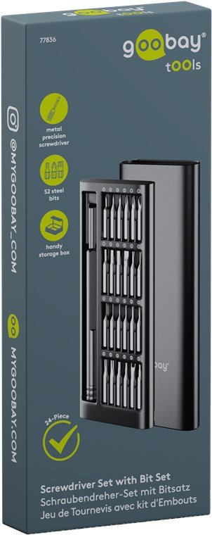 Juego De Destornilladores Con 24 Puntas De Precisión
 Juego De Herramientas De Acero S2 Para Atornillado De Precisión