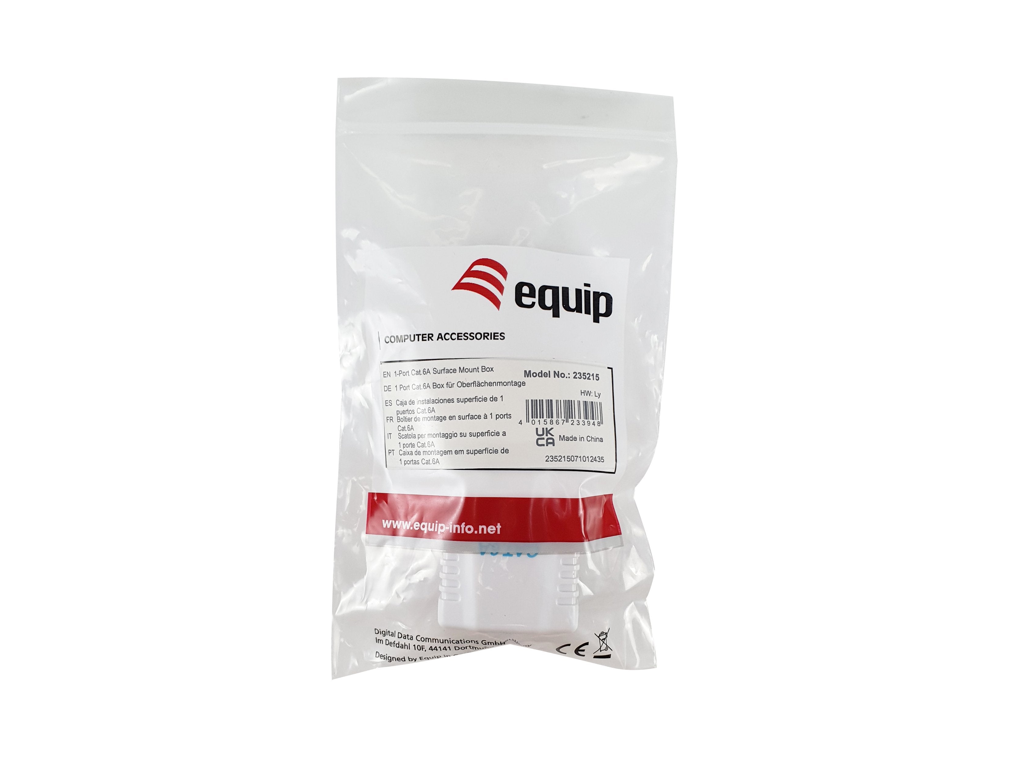 Caja  Equip De Superficie Cat6a 1 Puerto Rj45 Utp