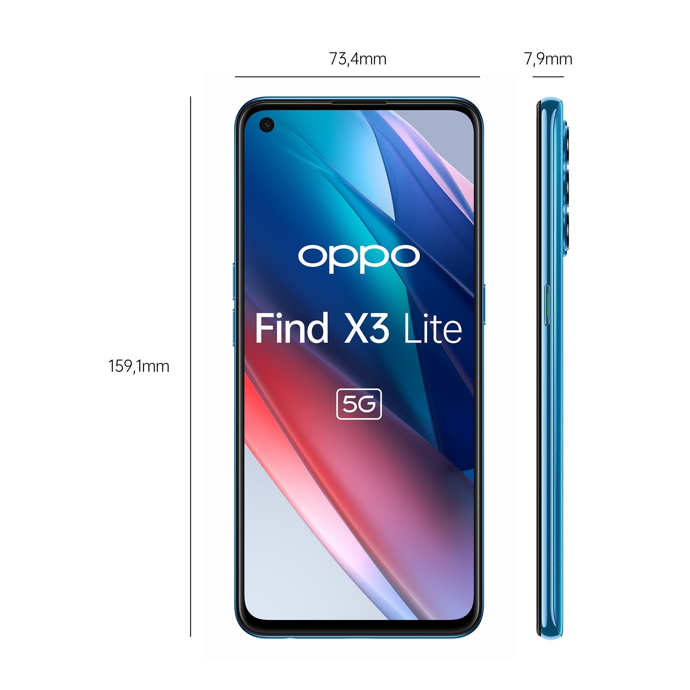 Smartphone Oppo Find X3 Lite 6.4" Oc 8gb 128gb 5g Android 11 Blue