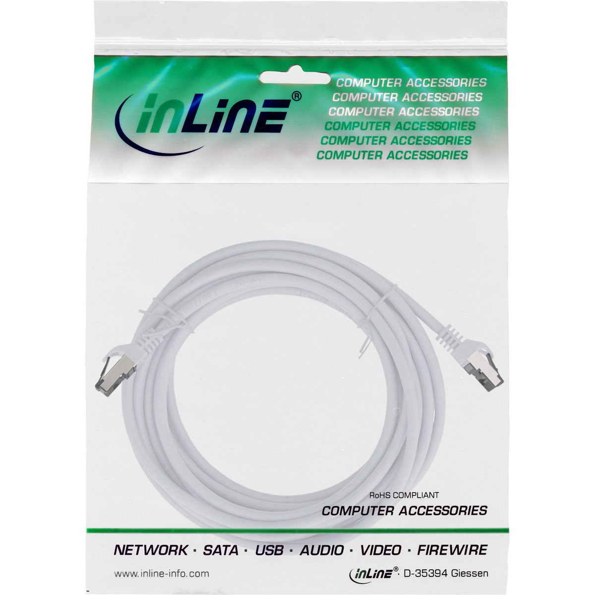 Inline 78807w Cable De Red Blanco 7,5 M Cat8.1 S/Ftp (S-Stp)