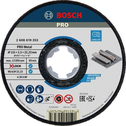 EAN 3165140947435 - Bosch 2 608 619 253 disco de diamante 11,5 cm Disco de diamante con borde continuo imagen 1
