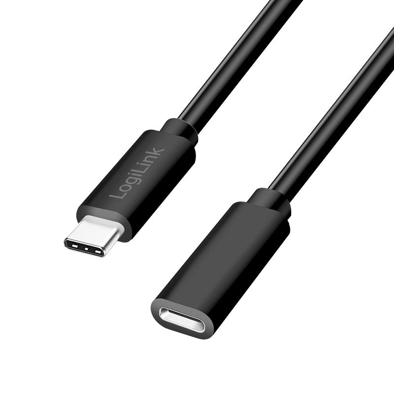 Usb 2.0 Type-C Cable, C M To C F, 480 Mbps, 60w, Negro, 3 M
