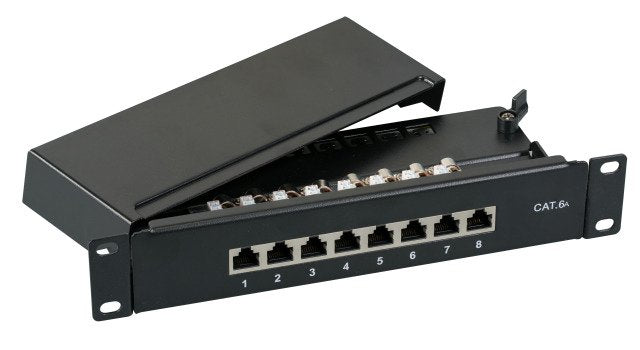 Efb Mini-Patchpanel Stp 8xrj45 Cat.6a, 10 1he, Ral7035 Grau