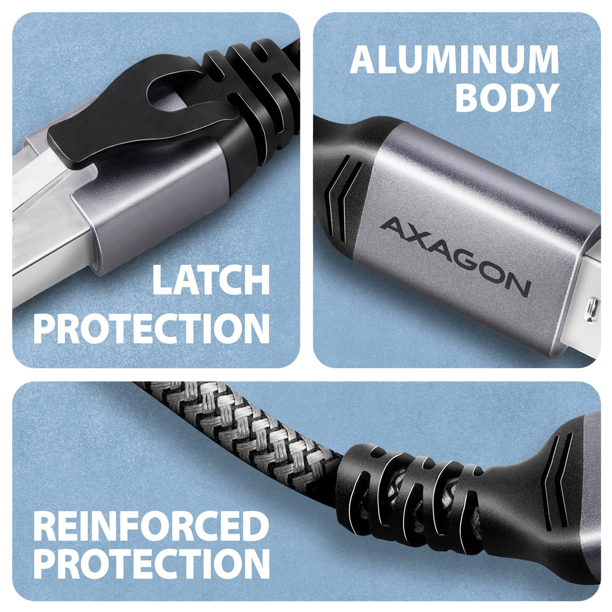 Axagon Ade-Am20 Usb-A 3.2 Gen 1 - Gigabit Ethernet Adapter With Integrated Cat6 Rj-45 Network Cable (2 M), Asix Ax88179b