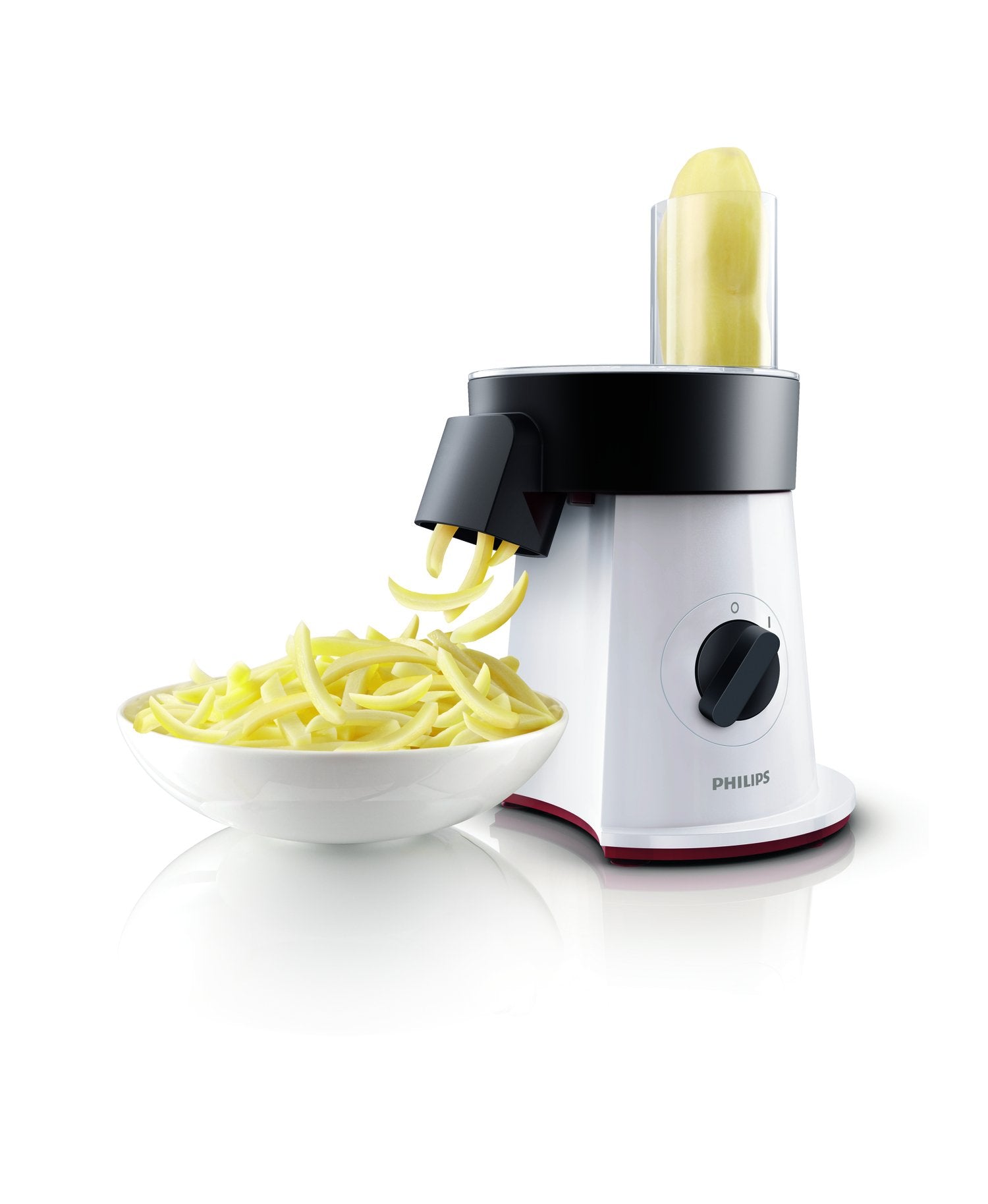 EAN 8710103590835 - Philips Viva Collection HR1388/80 máquina de ensaladas 220 W Negro, Rojo, Blanco imagen 4