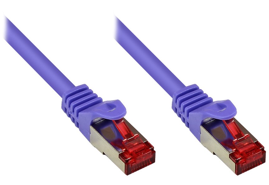 Goodconnections Cable De Red Mit Rastnasenschutz, Cat. 6, S Ftp, Pimf, Pvc, 250mhz, Violett, 0,25m,
