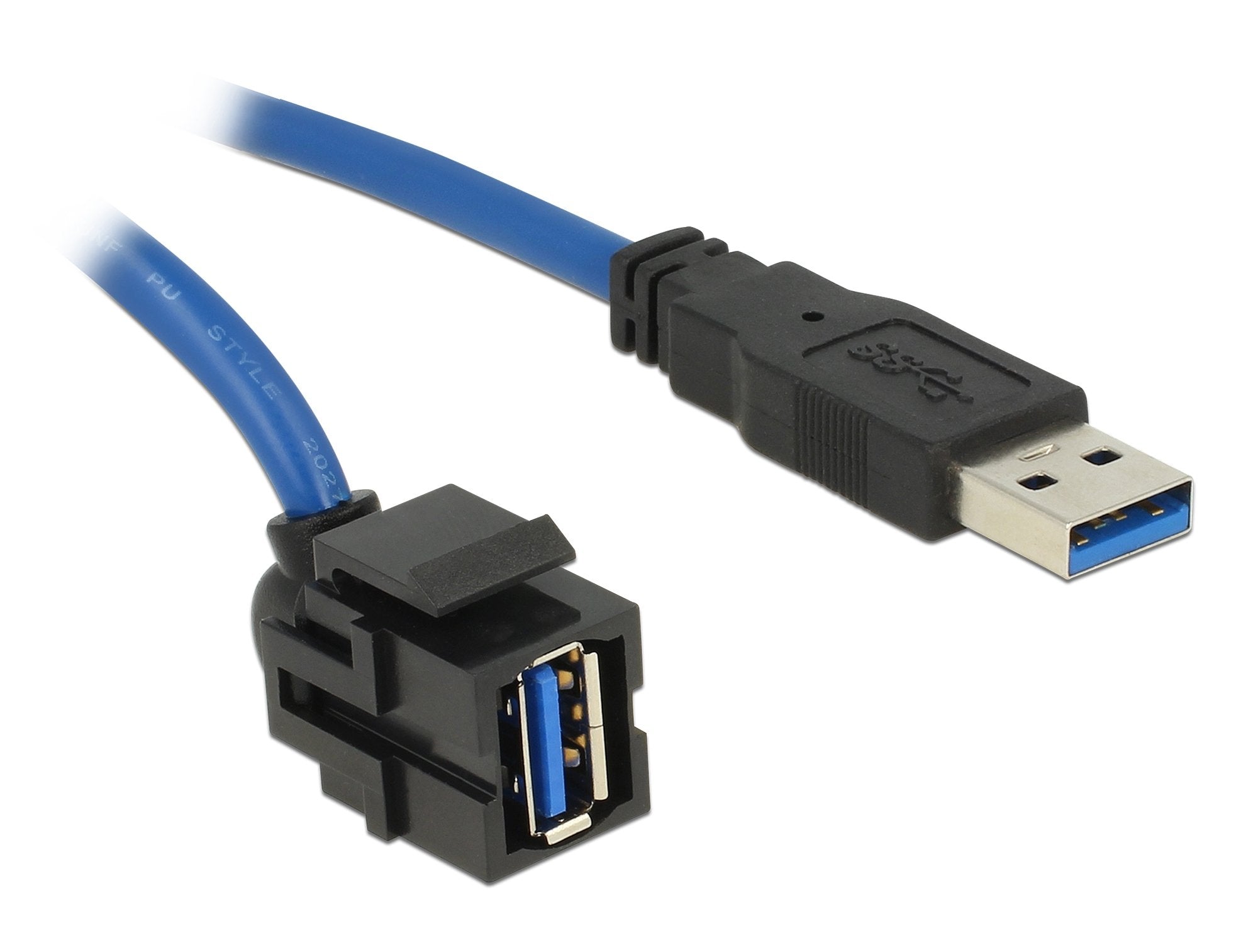 Delock 86011 Módulo Keystone Usb 3.0 A Hembra 250° > Usb 3.0 A Macho Con 1,5 M Cable
