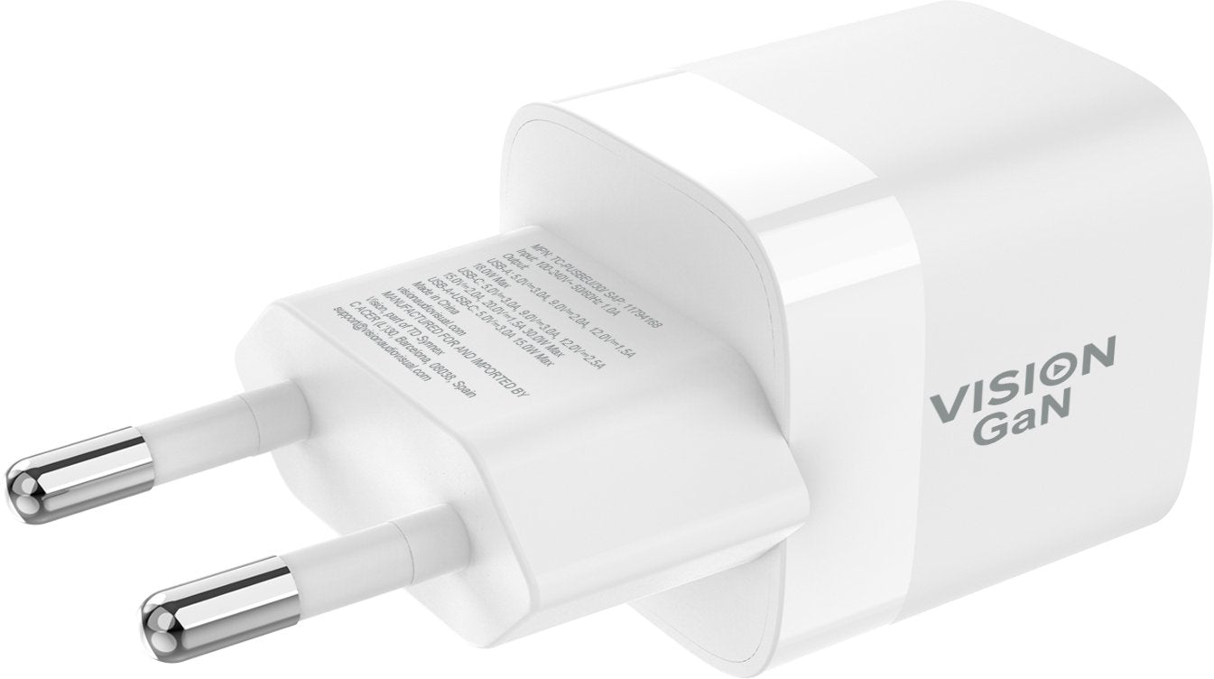 EAN 1179416800005 - Vision TC-PUSBEU/30 cargador de dispositivo móvil Portátil, Smartphone, Tableta Blanco Corriente alterna  imagen 2