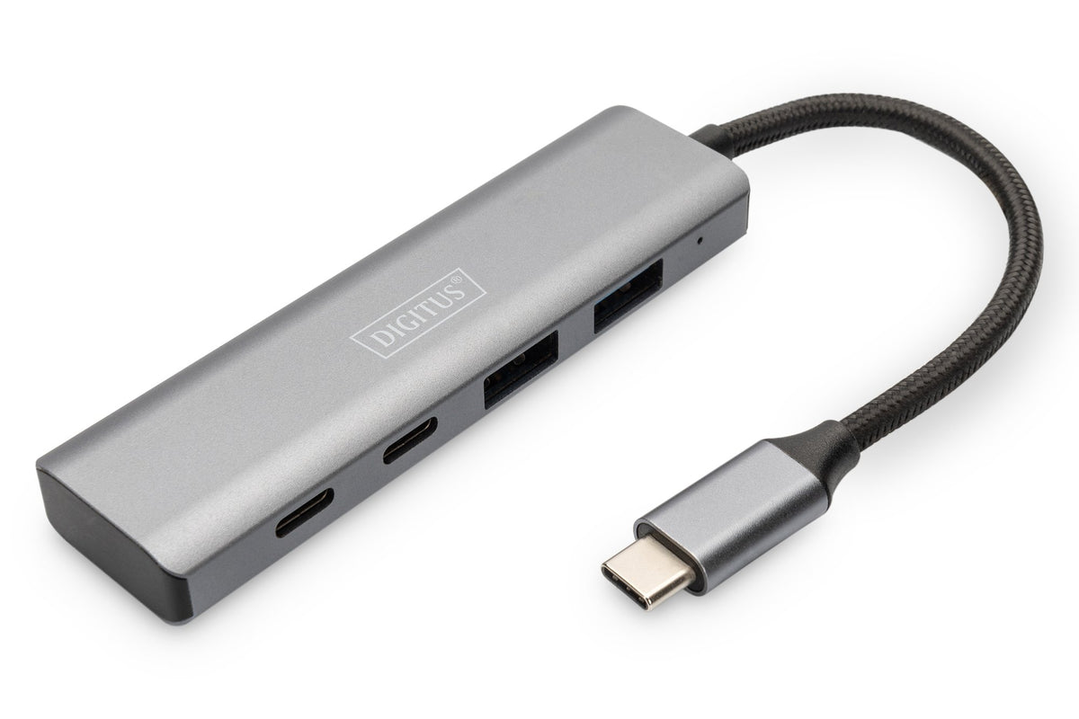 EAN 4016032485766 - Digitus DA-70245 hub de interfaz USB 3.2 Gen 1 (3.1 Gen 1) Type-C 10000 Mbit/s Gris imagen 1