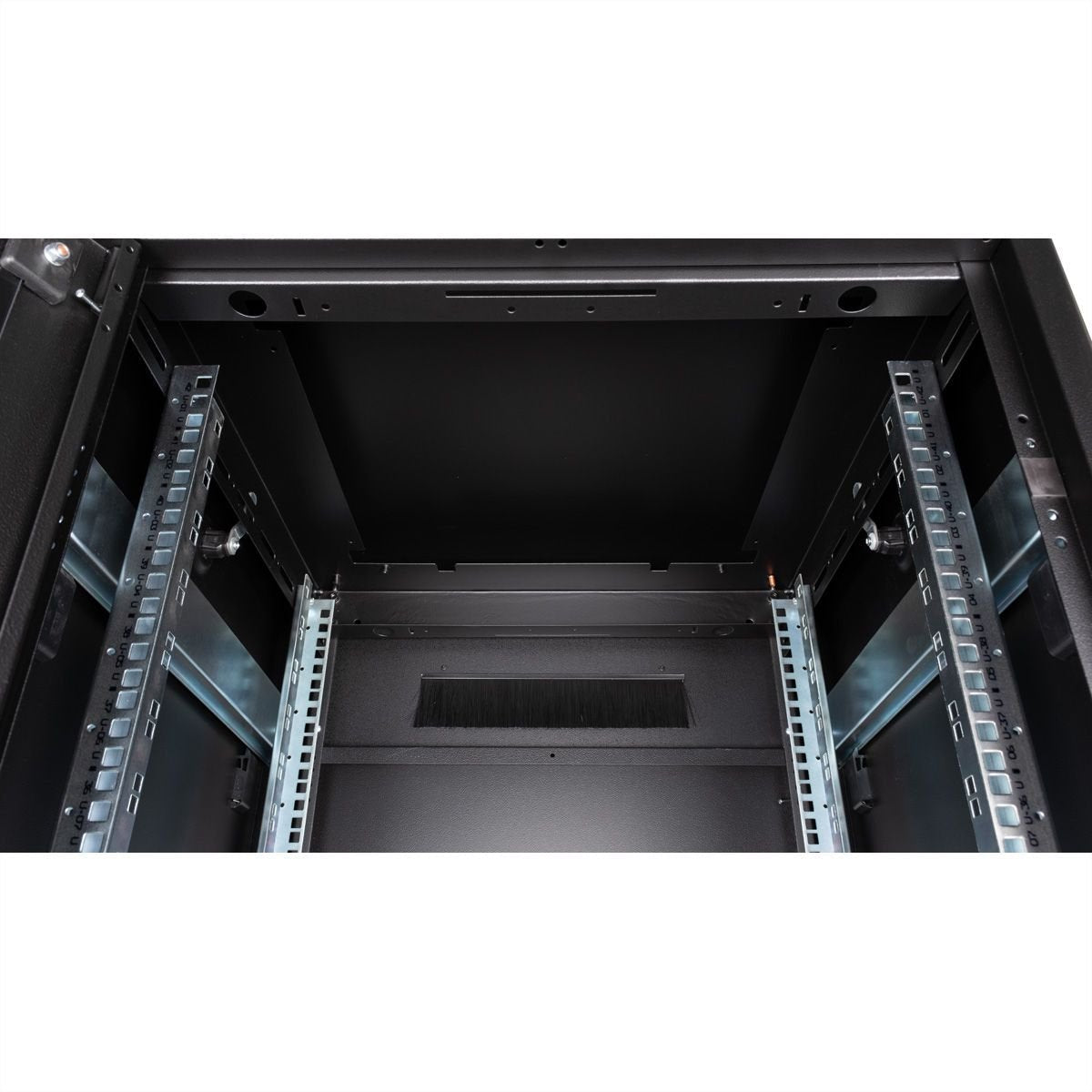 Roline 19-Zoll Netzwerkschrank Pro 42 He, 600x600 Bxt Glastr Schwarz