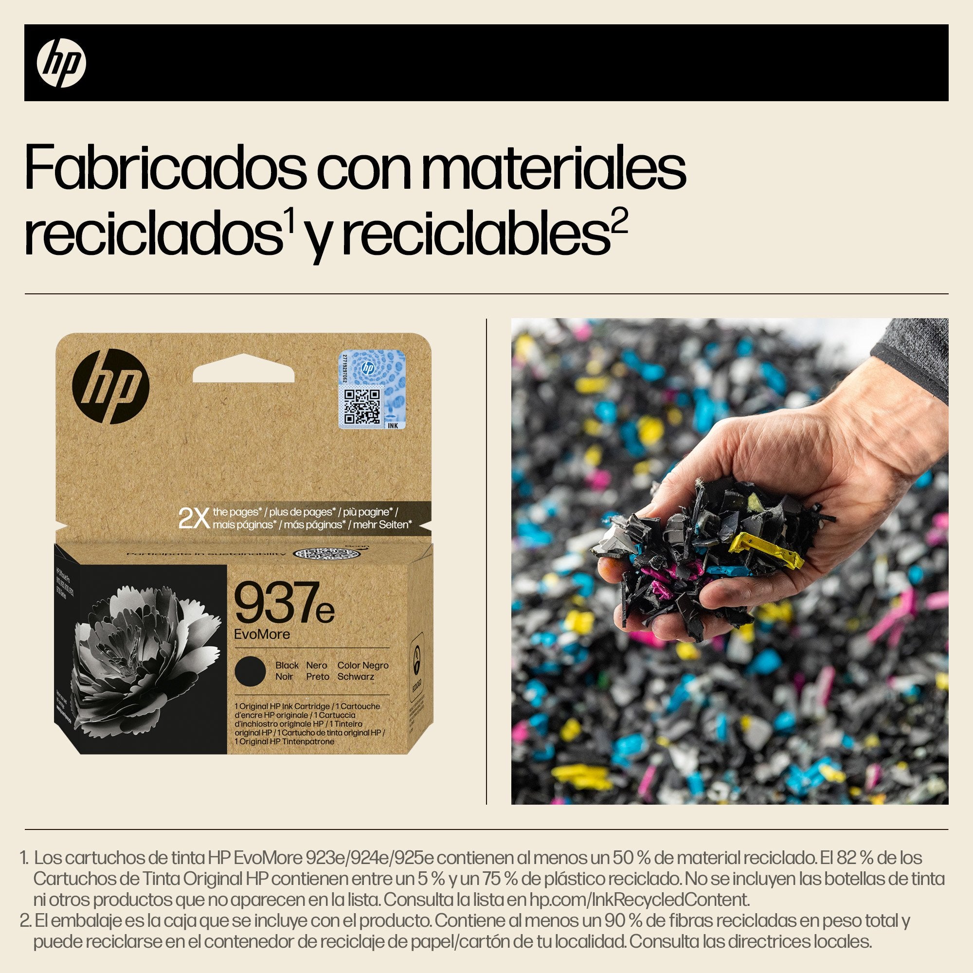 EAN 0199764688194 - HP 937e EvoMore Black Original Ink Cartridge cartucho de tinta 1 pieza(s) Alto rendimiento (XL) Negro imagen 5