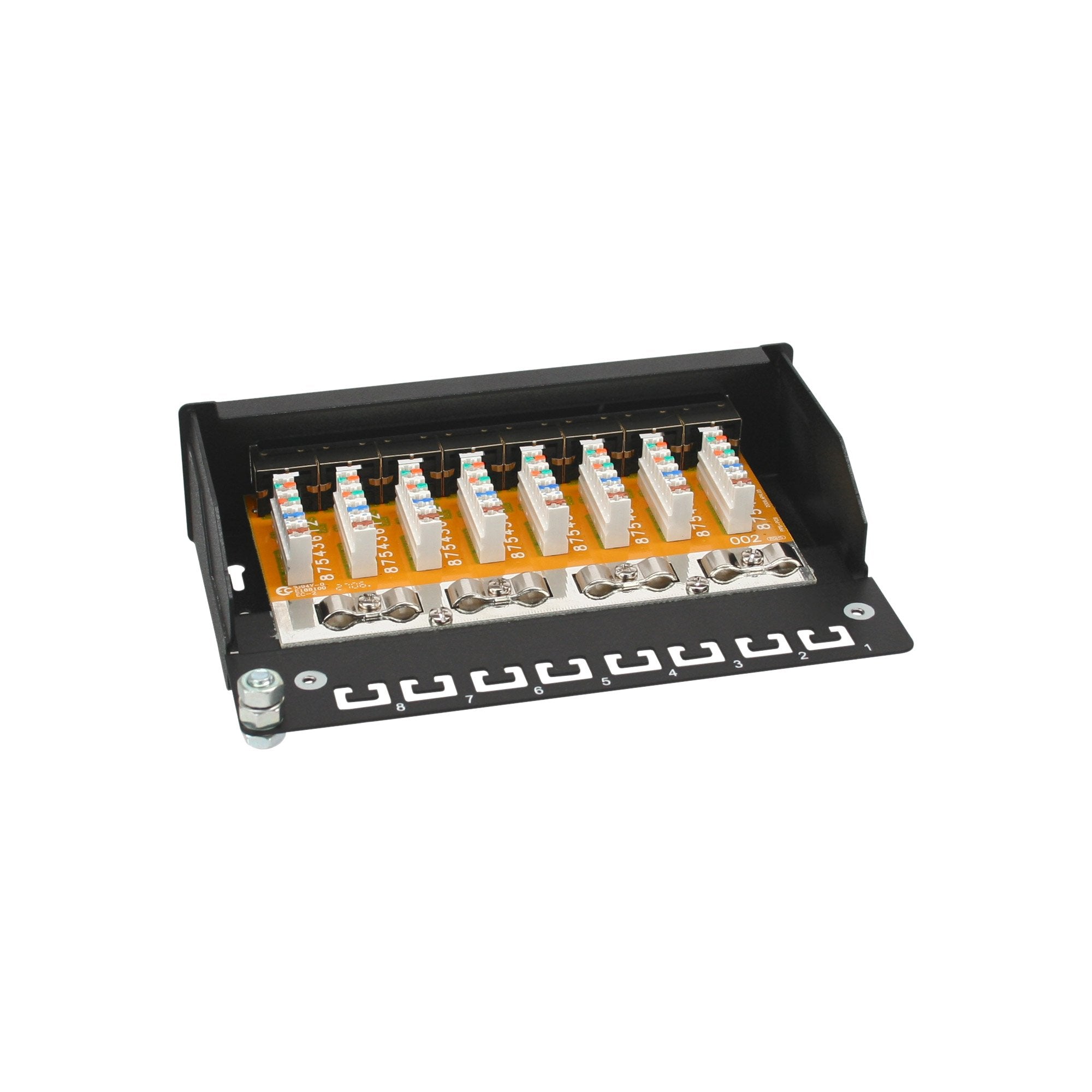 Inline Patch Panel Cat.6 8 Puertos Escritorio Negro