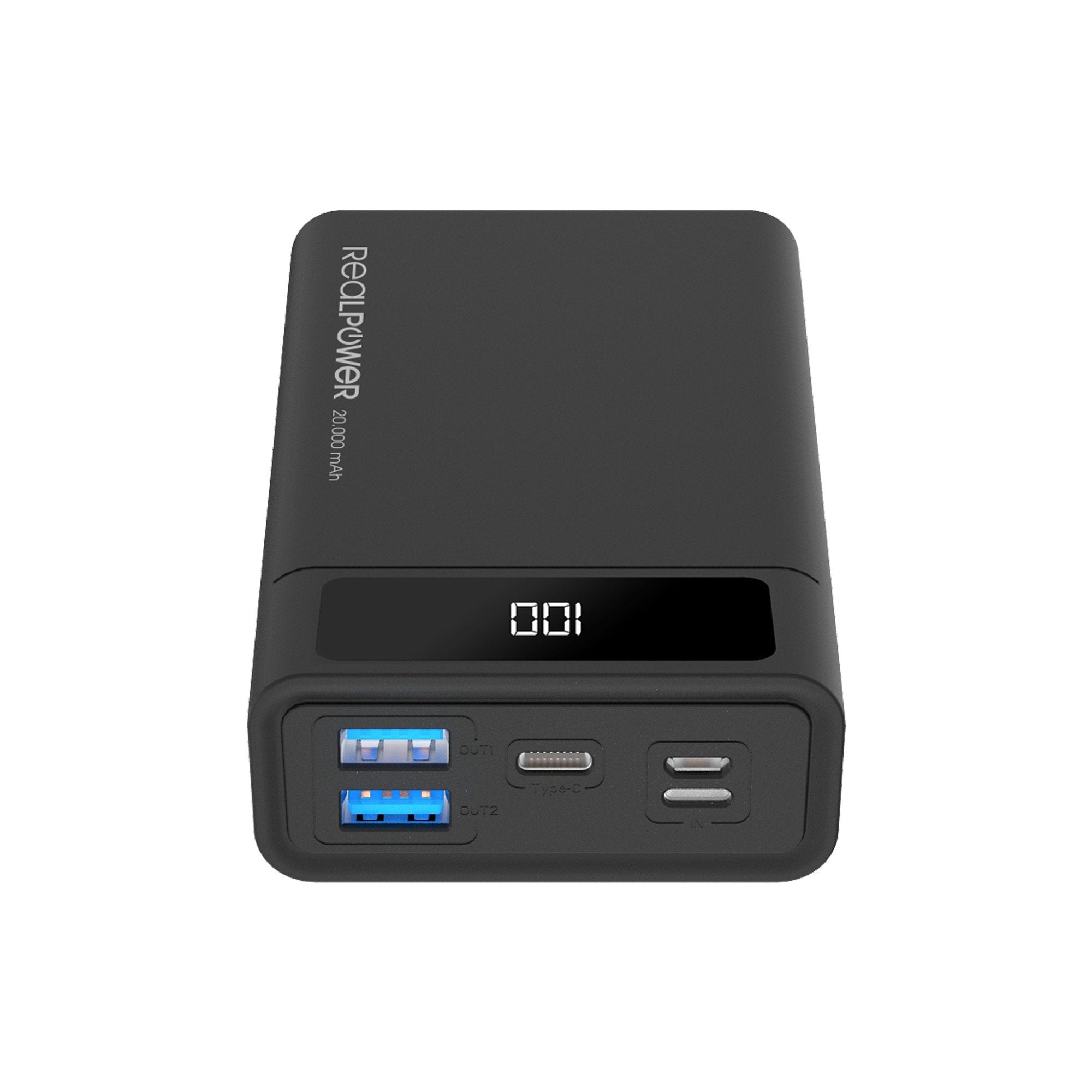 Power Bank Realpower Pb-20k Pd Negro 20.000mah