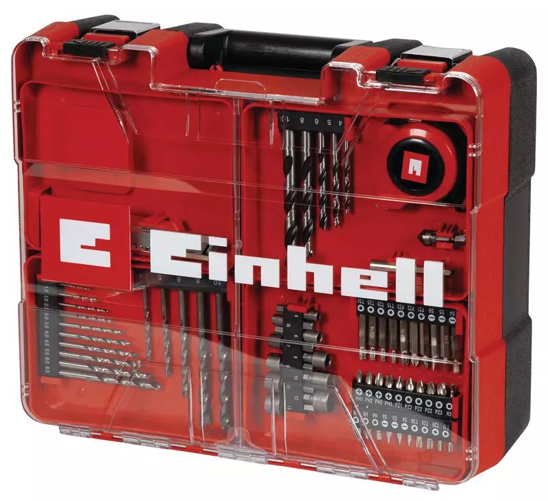Juego De Taladro Percutor A Batería Einhell Te-Cd 18/40 Li-I +64, 18 Voltios Rojo/Negro, 2 Baterías De Iones De Litio De 2,0 Ah, Accesorios De 64 Piezas 4513992