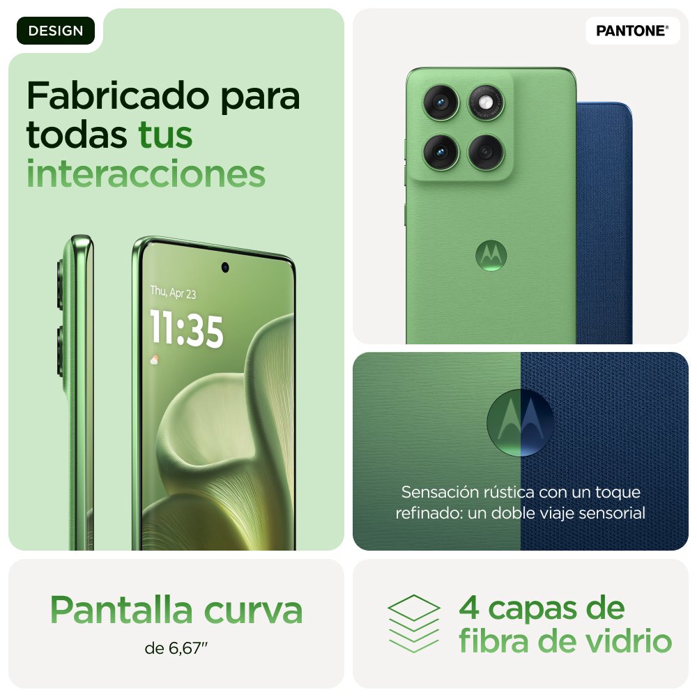 Motorola Edge 60 16,9 Cm (6.67") Sim Doble Android 15 5g Usb Tipo C 12 Gb 512 Gb 5200 Mah Verde