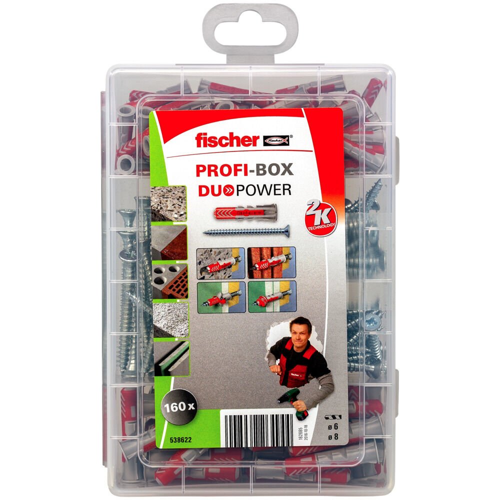 Maletin 160 Unid. Duopower 6/8+Tornillos 538622 Fischer