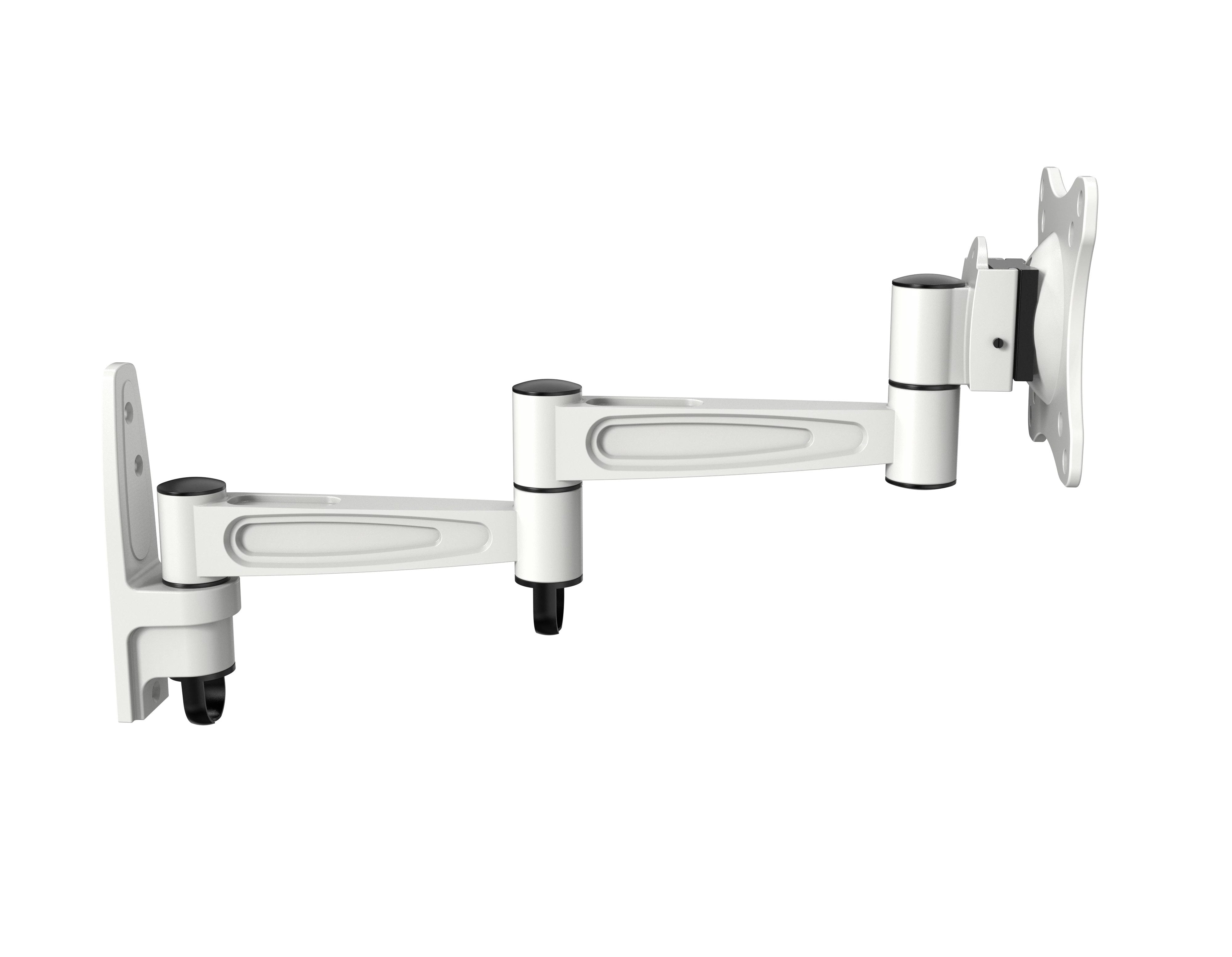 Fonestar Soporte Metalico De Pared Para Pantallas Planas De 13-27'/33-68.5cm Giratorio 360º Peso Max.15kg Blanco Brazo Doble Articulado