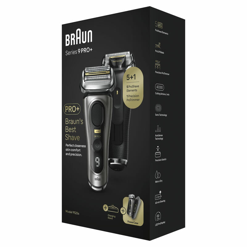 Afeitadora Braun Series 9 Pro+ 9525s Sistema Húmedo&Seco Noble Metal