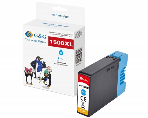 G&G Tinte Komp. M. Canon Pgi-1500xlc 9229b001 Xl-Cartucho Cy