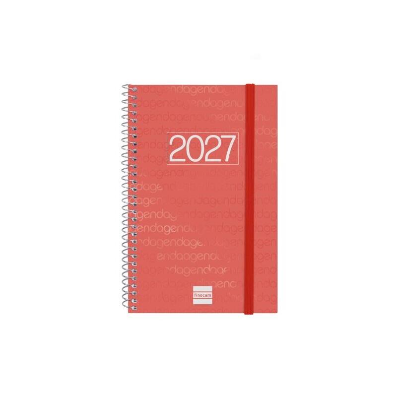 Agenda  Finocam Espiral Basics Year - Anual 2027 - Semana Vista Horizontal - Formato E5 - 117x181mm - Espiral - Tapa De