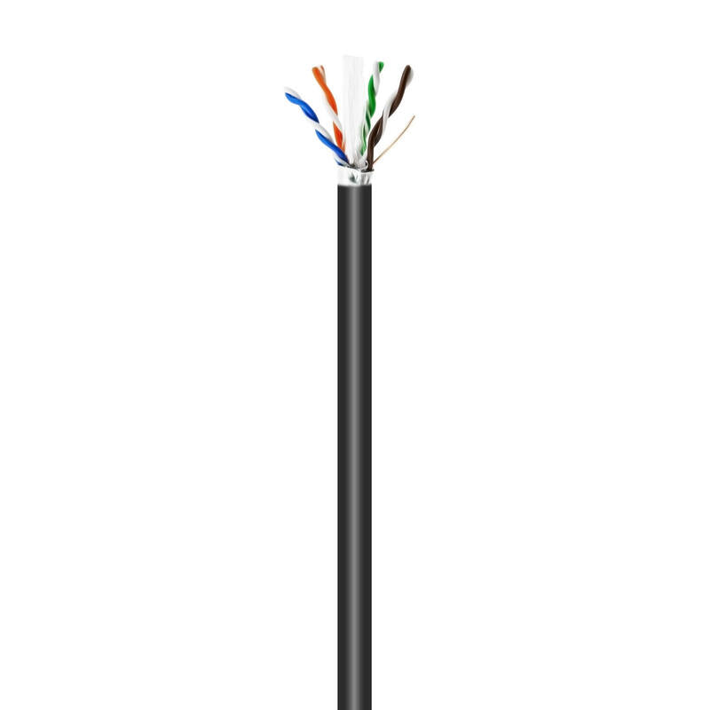 Aisens Bobina Cable Exterior Rj45 Cat.6 Ftp Rigido Awg24 - 100m - Negro