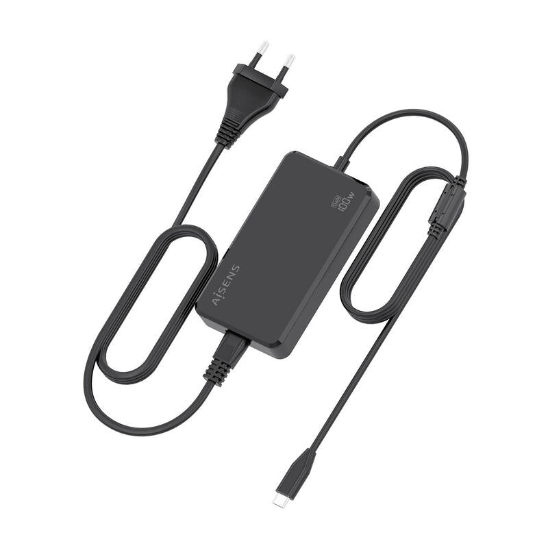 Aisens Cargador De Sobremesa Gan 100w Pd3.0 1xusb-C 1.8m, Negro