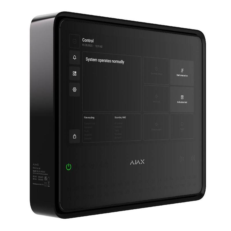 Ajax Firehub-En54-Bl Ajax En54 Fire Hub Jeweller. Central Incendio. Color Negro