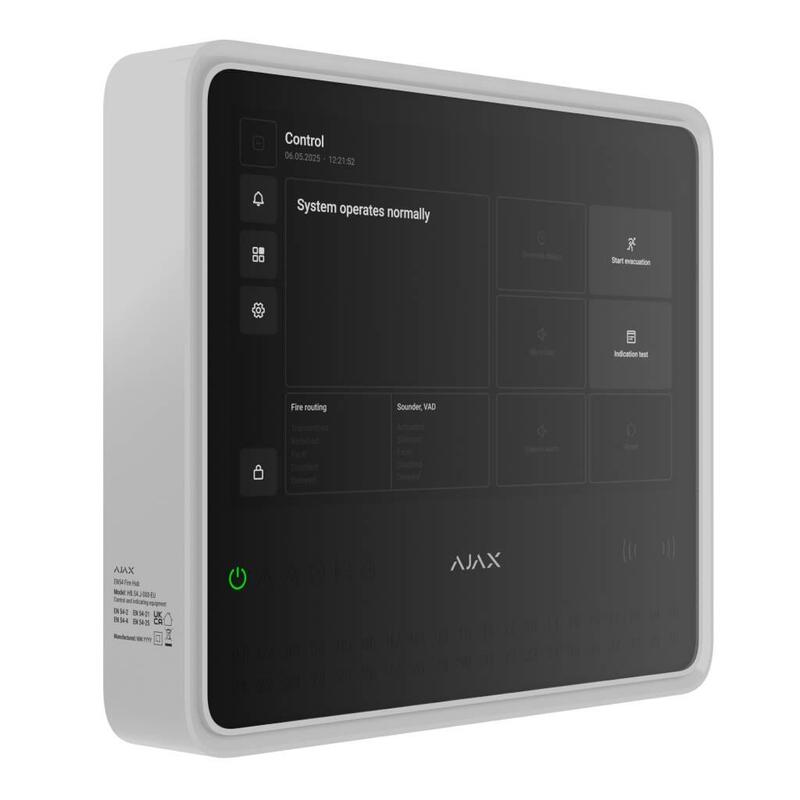 Ajax Firehub-En54-Wh Ajax En54 Fire Hub Jeweller. Central Incendio. Color Blanco