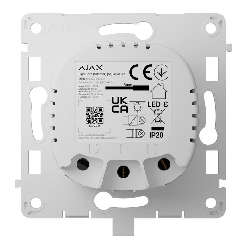 Ajax Lightswitch-Lightcore-Dimmer-Wh Ajax Lightswitch Lightcore Dimmer. Color Blanco