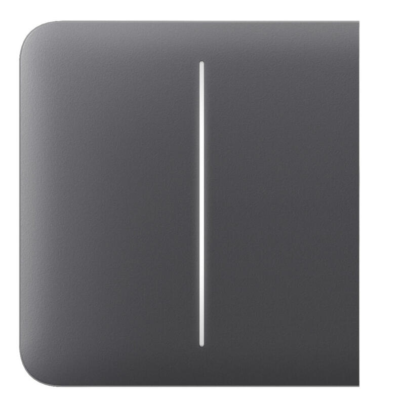 Ajax Lightswitch-Side-2g-Gp Ajax Lightswitch Sidebutton 2-Gang. Pulsador Lateral Doble. Color Grafito