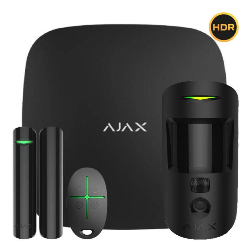Ajax Starterkit-Cam-Hdr-Bl Ajax Starterkit Cam Negro. Hub 2 2g + Motioncam-Hdr + Doorprotect + Spacecontrol