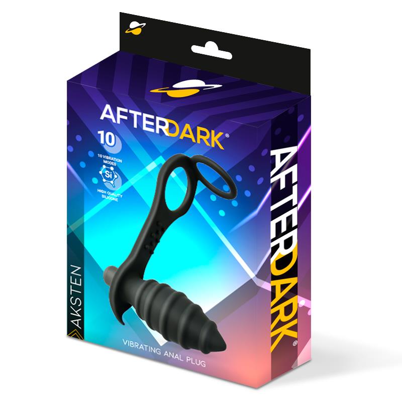 Aksten Plug Anal Con Vibración Y Anillo Para Testículos