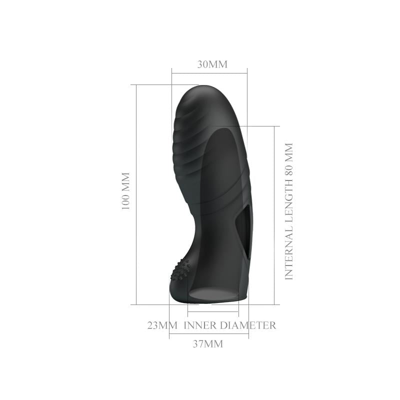 Pretty Love - Alan Vibrador De Dedo Silicona Negro
