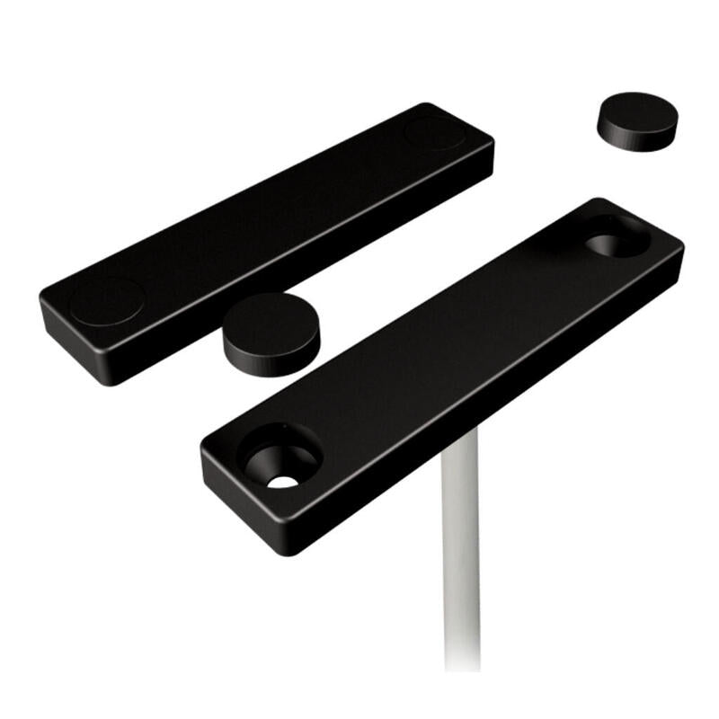 Alarmtech Mc740-Pe-6bl Contacto Magnético, Nc, 6 M De Cable, Tornillos Incluidos, Cubierta De Plastico En Color Negro Y Con Cable Blanco