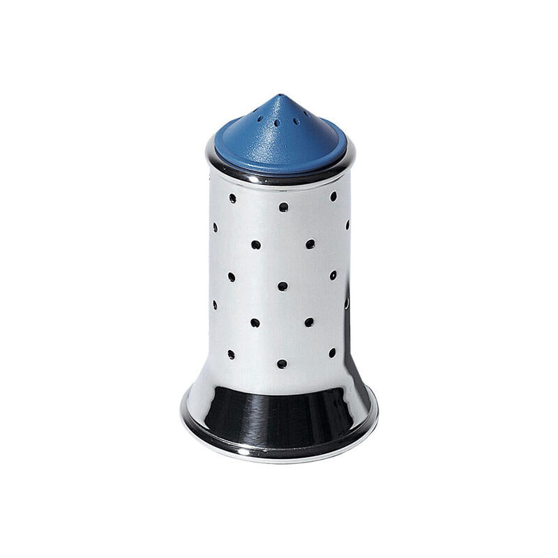 Alessi Mgsal Salière En Acier Inoxydable 18/10 Brillant Avec Base Et Couvercle En Pa, Bleu Clair