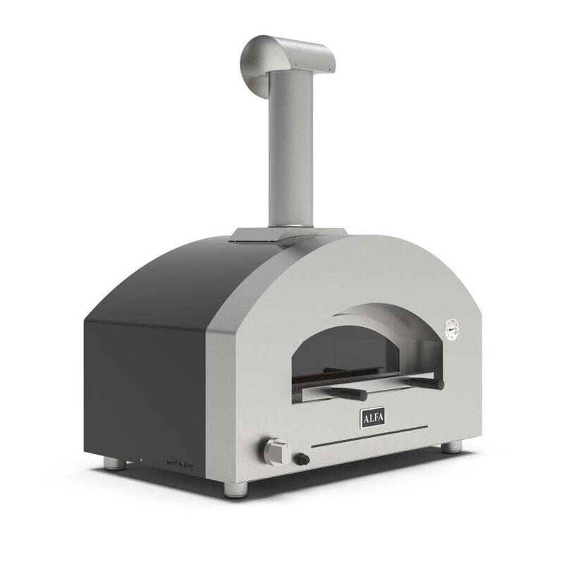 Alfa Forni Futuro 2 Pizze Hybrid Silver Black