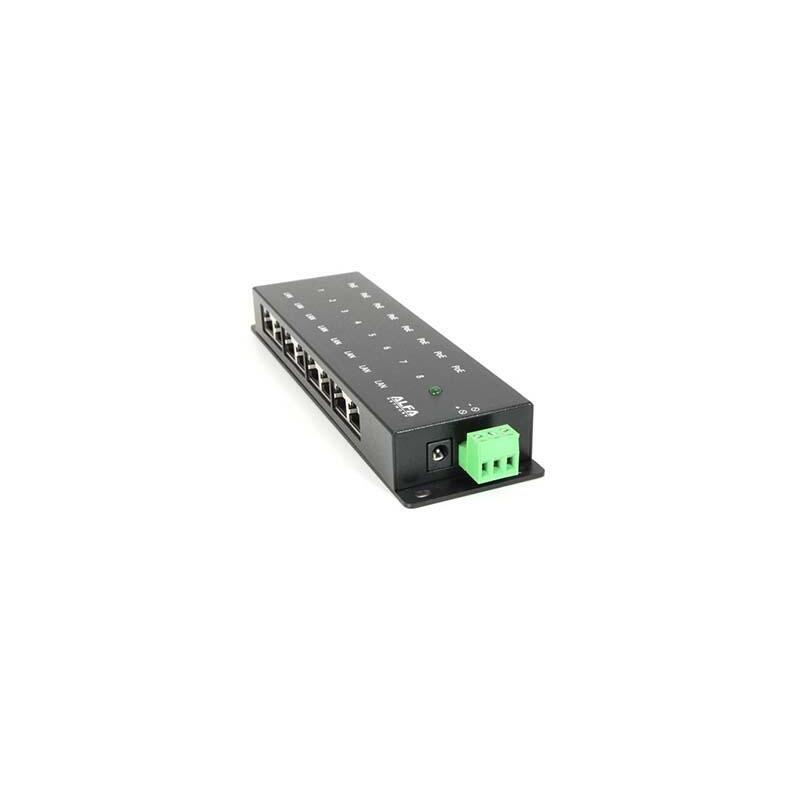 Alfa Network Apoe08_lite Inyector Poe Pasivo De 8 Puertos 10/100, No Incluye Fuente De Alimentaci&Oacute N