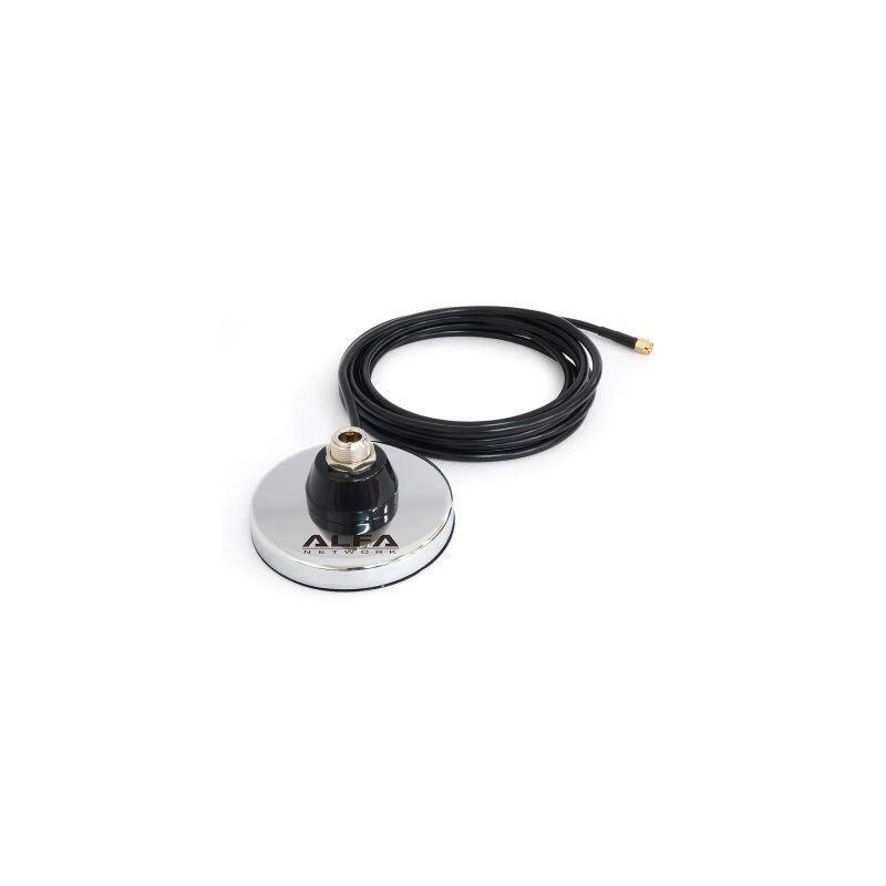 Alfa Network Ars-As087 N(F) To Rsma(M) Antenna Extender W/Magnetic Mount &Amp  3m Lmr&Reg -200 Cable
